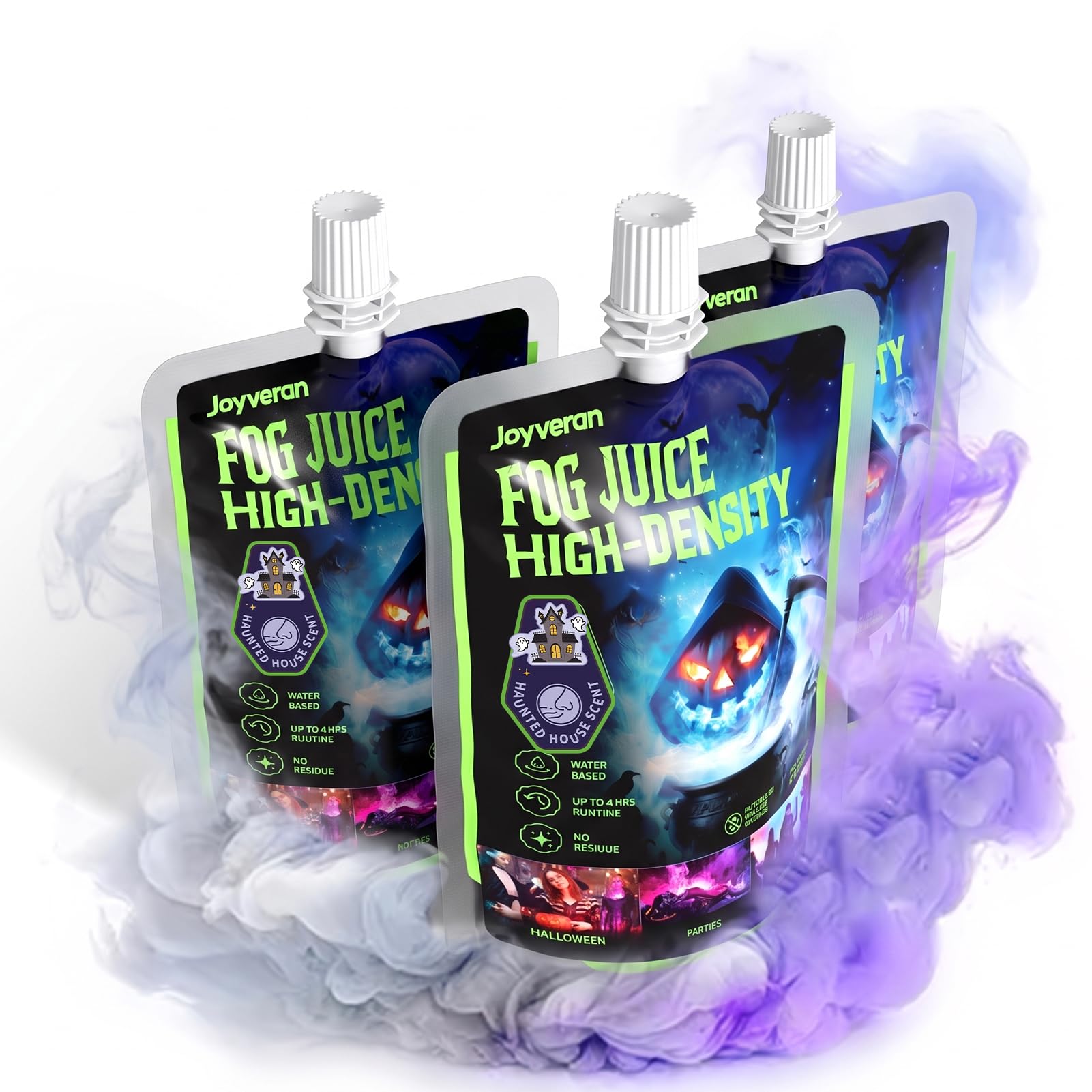 3-Pack Eerie Haunted House Fog Machine Liquid for Halloween 32 fl oz Set | Haunt