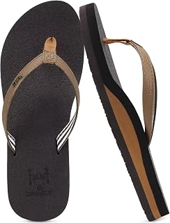 KuaiLu Women's Summer Arch Support Beach Flip Flops Anti-Skid Sea