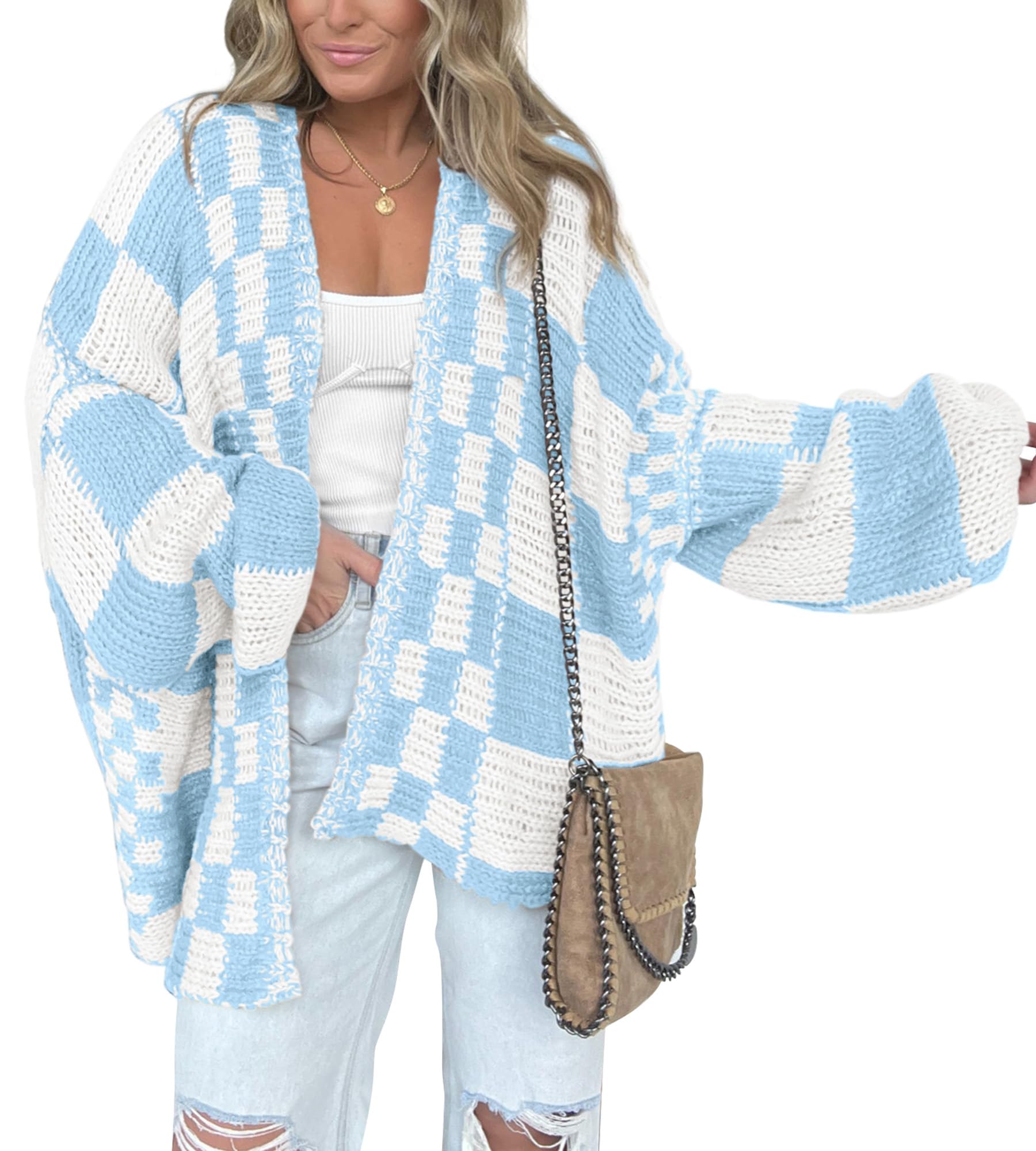 BTFBM Casual Cardigan Sweater for Women Fall 2026 Long Sleeve Sweaters