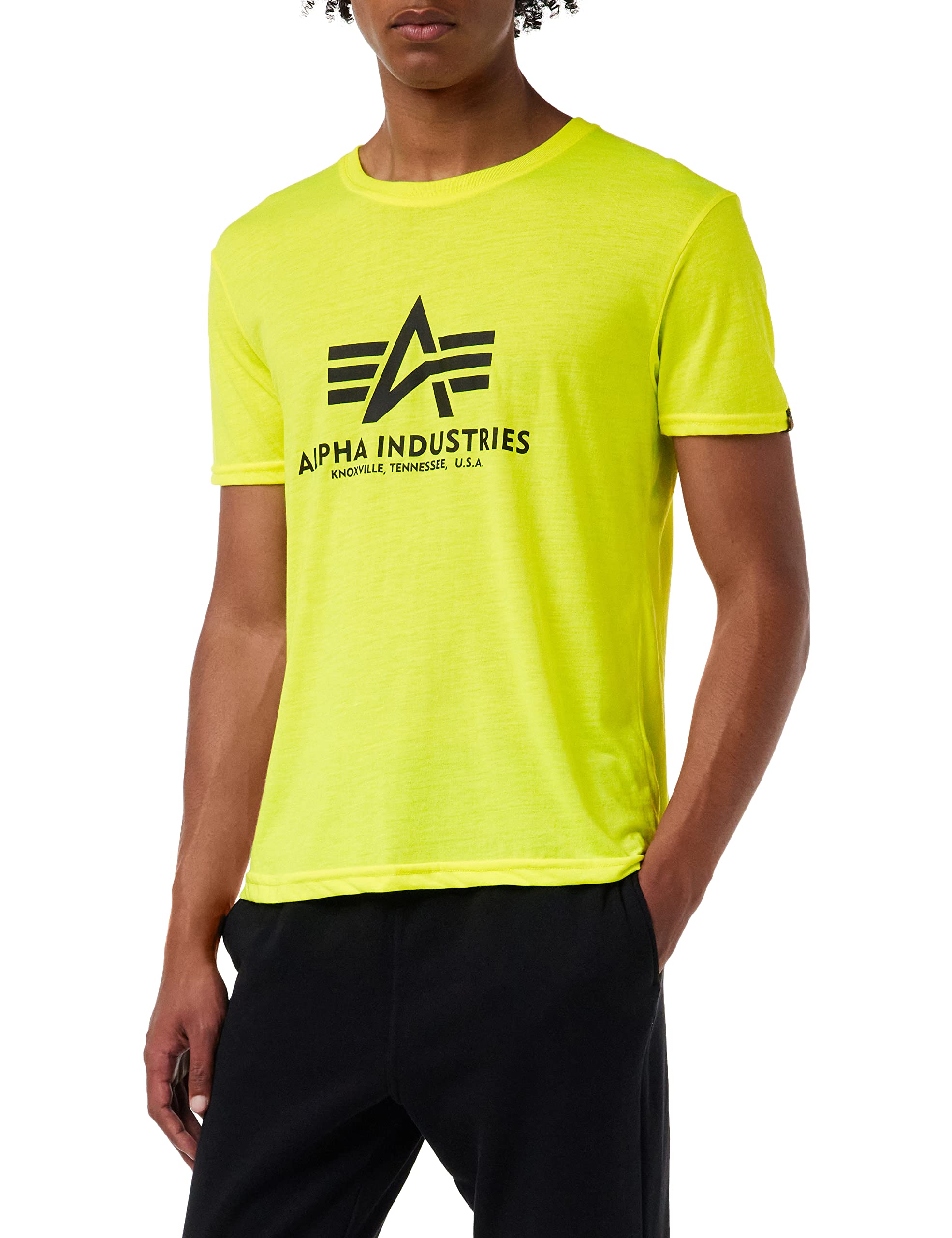 ALPHA INDUSTRIES Men's Basic T-Shirt Foil Print Short Sleeve T-Shirt