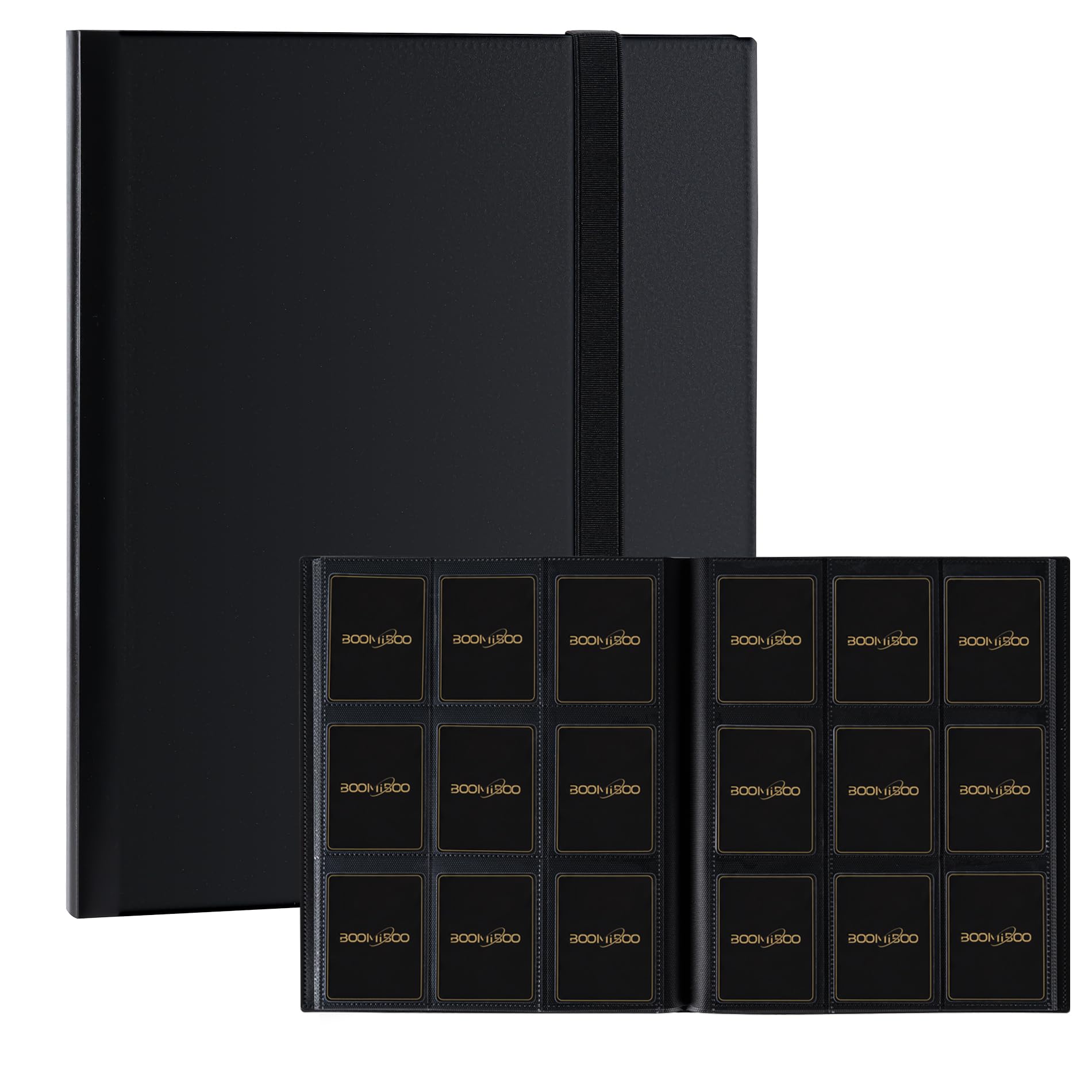 Card Binder 9 Pocket Storage 360 Card Binder,Trading Card Binder (Black) | Senio