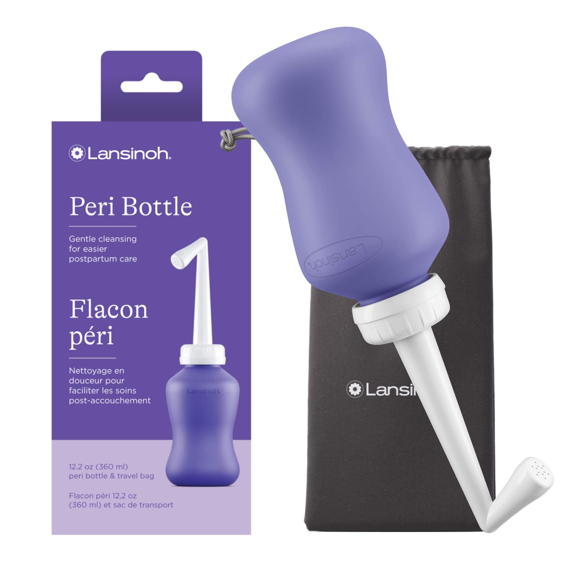 Lansinoh Upside Down Peri Bottle, 360 ml | For Postpartum Care, Gentle Cleansing
