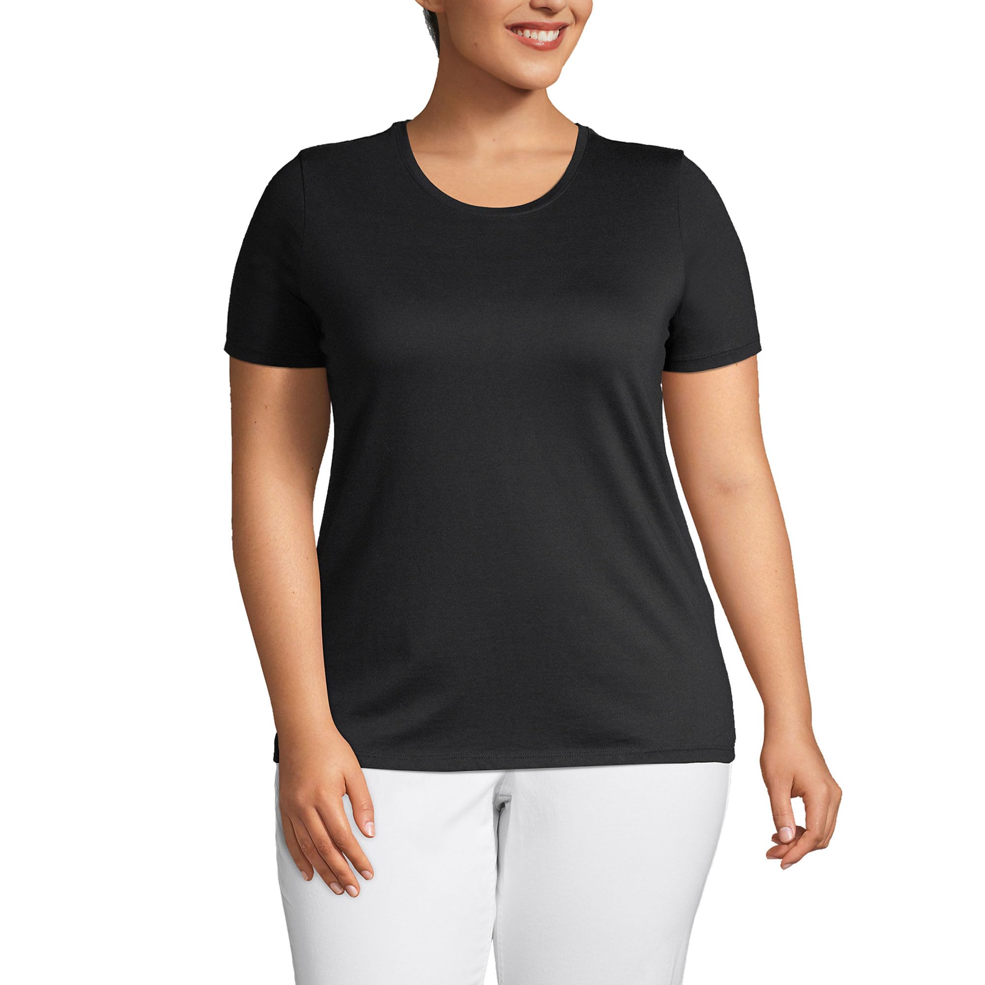 Lands' End Women's Supima Crew Neck T-Shirt