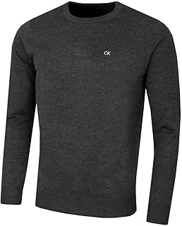 Calvin Klein 2026 Men's Crew Neck Golf Pullover Cotton Breathable