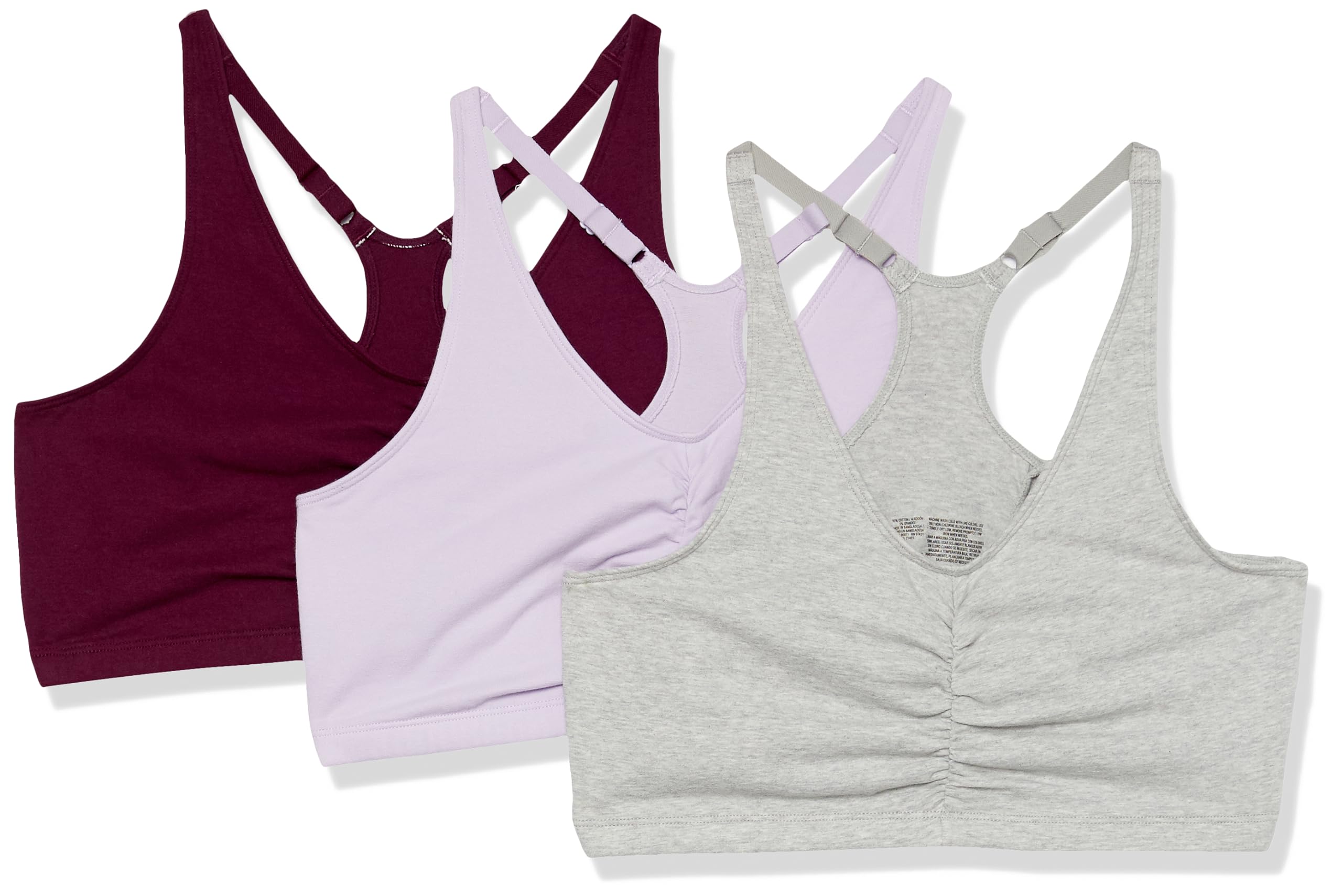Fruit of the Loom Women's Adjustable Gathered Front, Racerback, Multipacks Sport