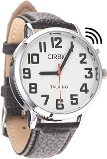 Big English Talking Watch with Jumbo Numbers for Visually impaired with North American Male Voice … (Black)