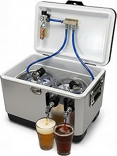 Coldbreak ColdOne Duo Portable Kegerator, (2) Two Gallon Kegs, Batch Craft Coctails, Easy Fill