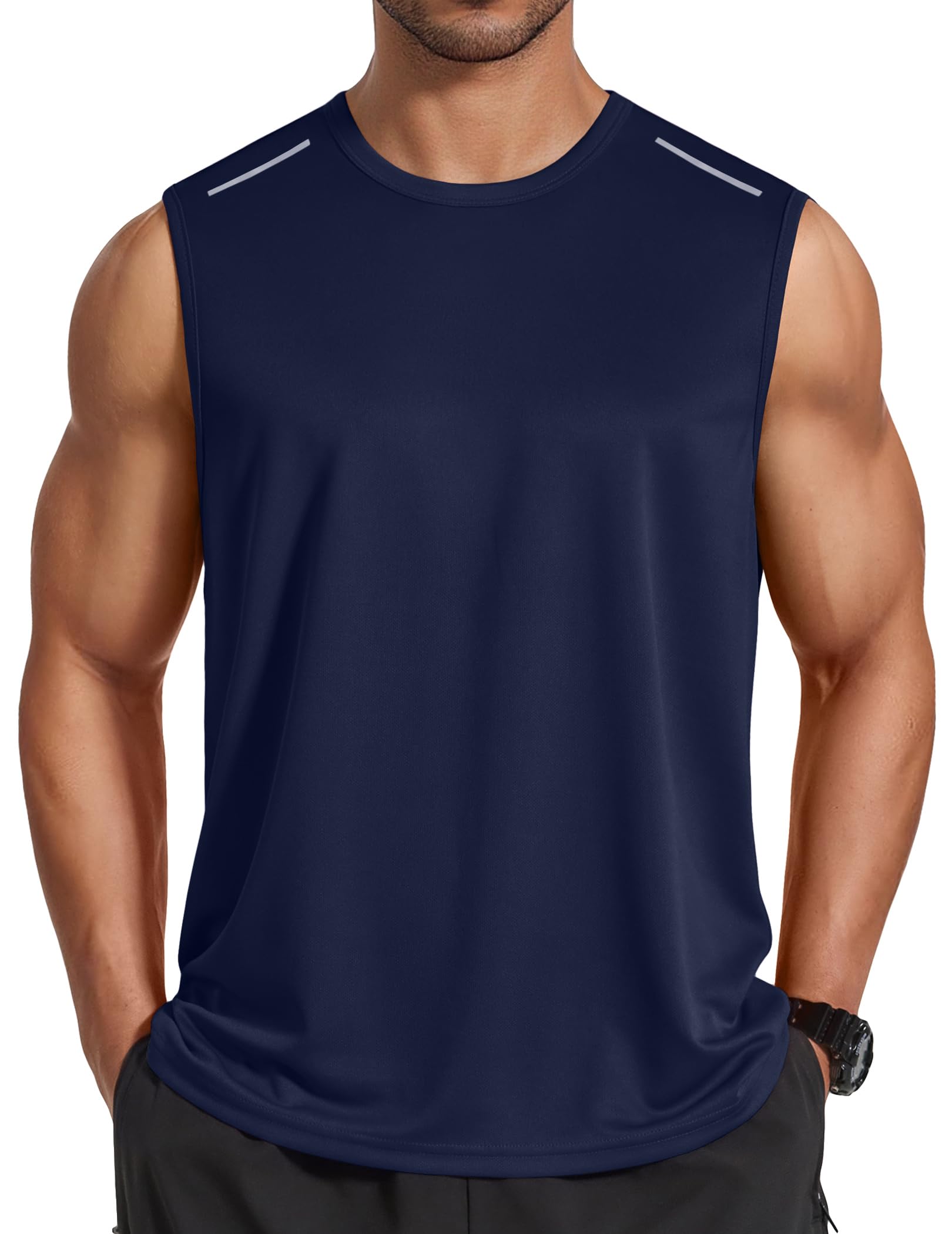 COOFANDY Men's Sleeveless Shirt Quick Dry Workout Tank Top Gym Muscle T Shirts S