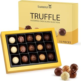 Holiday Assorted Chocolate Truffle Gift Box - 15 Count. Ideal Assorted Chocolate Gift Box for Easter, Anniversary, Birthday and Special Occasions, Perfect for Sharing with Loved Ones