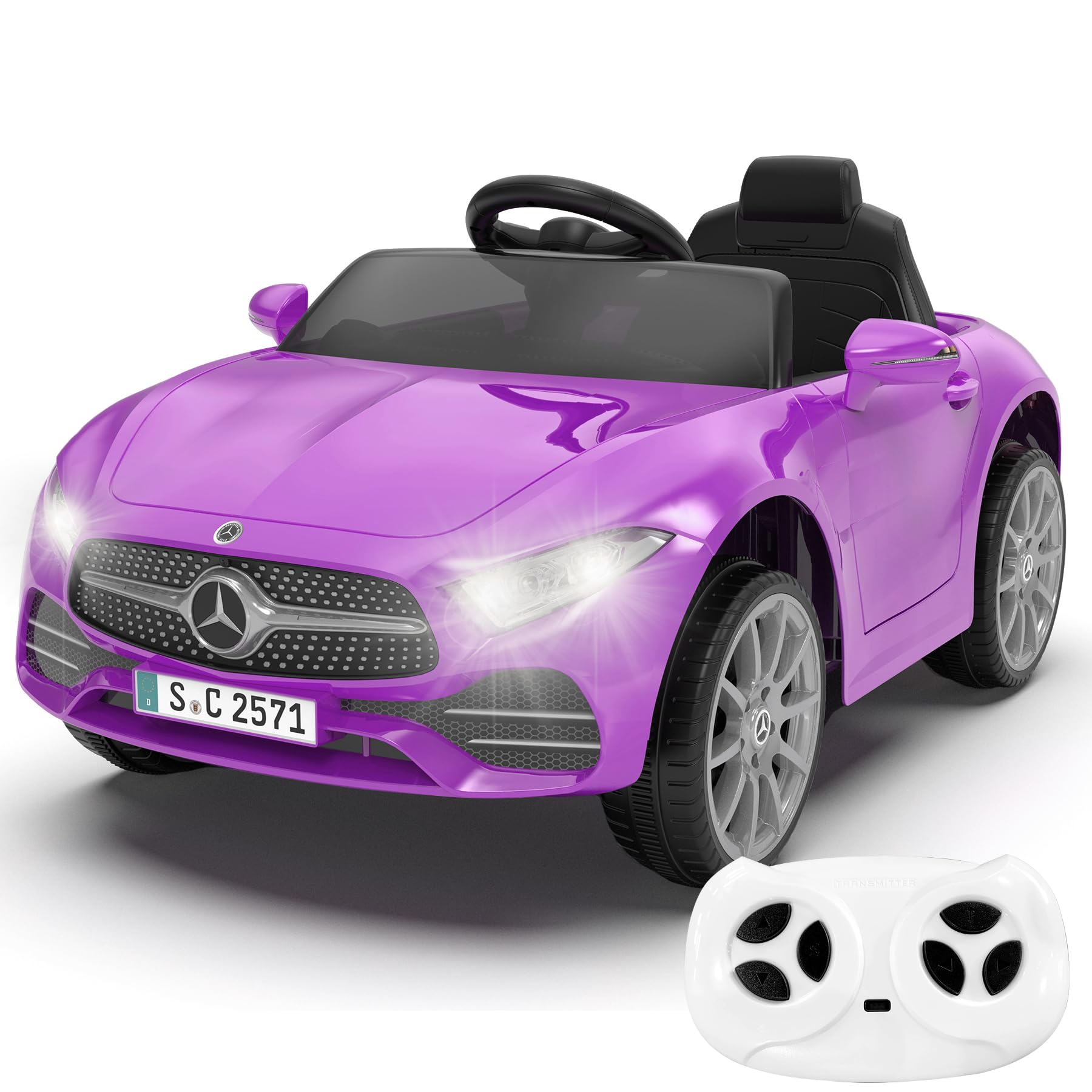 12V Kids Ride On Car with 2.4G Remote Control,Battery Powered Electric Car Ride 