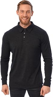 Merino.tech 100% Merinos Polo Homme - Polo Shirt Manches Courtes & Longues