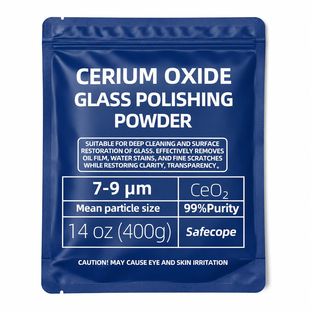 14 oz (400g) 99% Cerium Oxide Glass Polishing Powder (7-9 Um) – Removes: Oil Fil