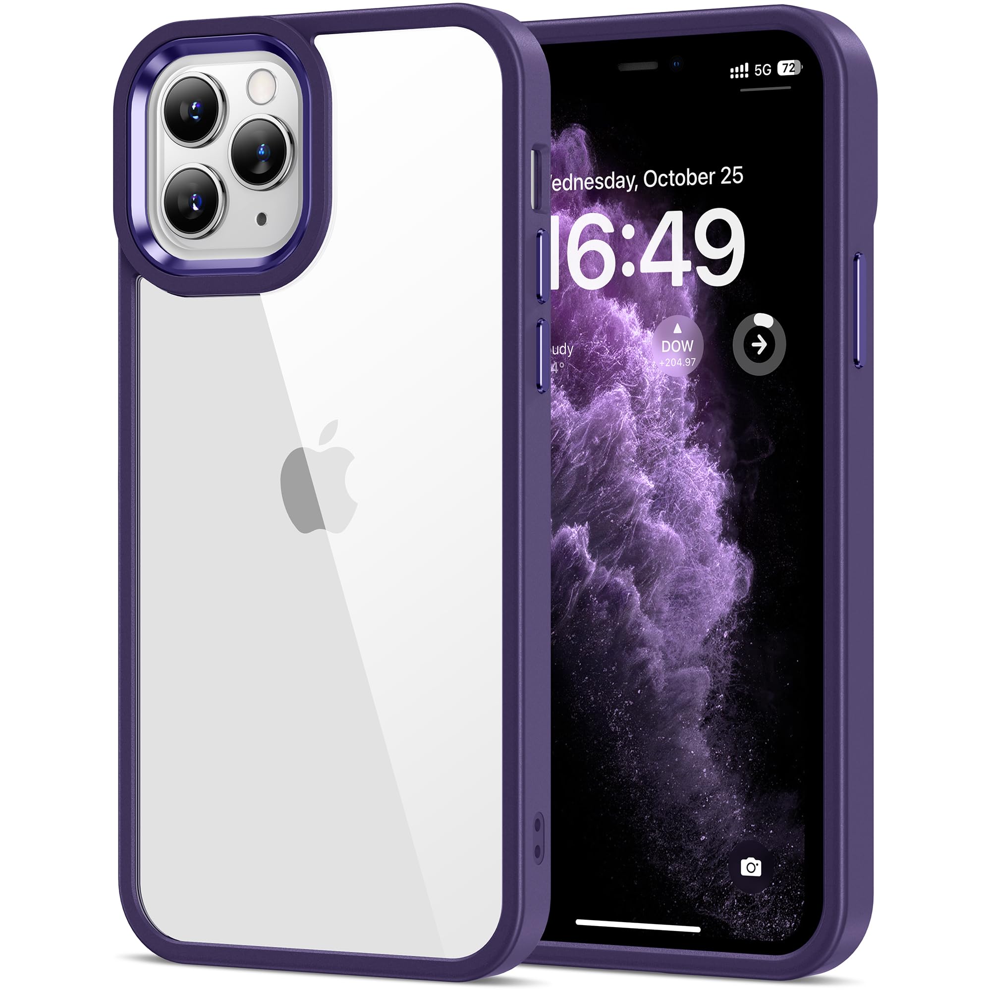 HOOMIL iPhone 11 Pro Case Anti-Yellowing Purple