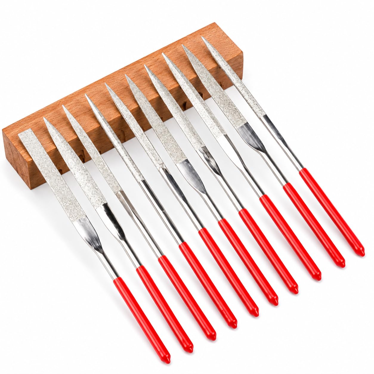 Set of 10 Mini Diamond Needle Files - Practical Tools for Polishing and Carving 