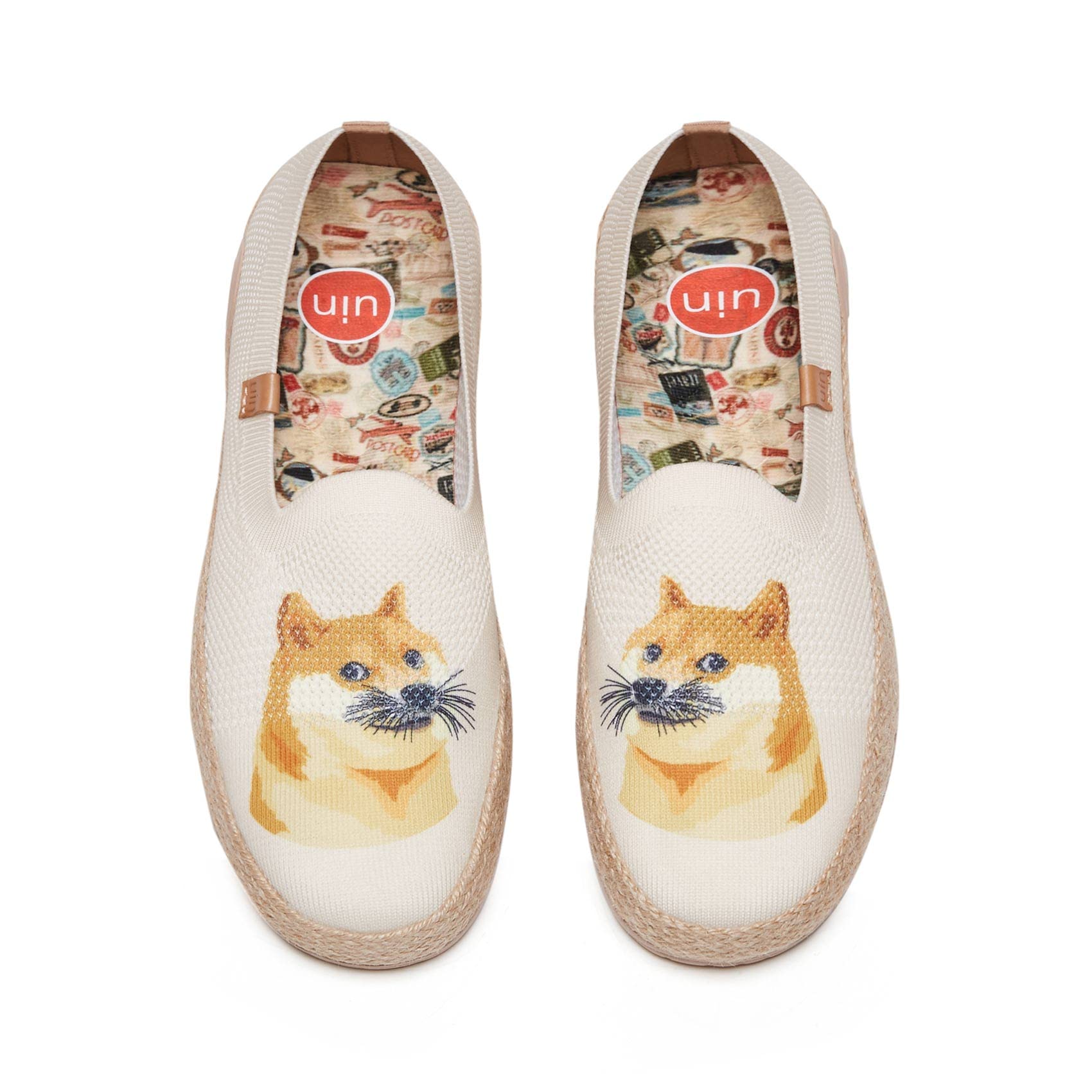 UIN Shoes for Women Slip On Sneakers Comfortable Lightweight Barefoot Travel Art