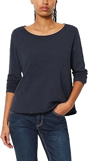Marc OPolo Denim Women Long Sleeve Organic Cotton T-Shirt with Boat Neck