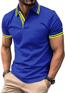 SwissWell Men's Polo Shirt Short Sleeve Golf Polo Shirt Lightweight Summer Shirts Breathable T Shirt Quick Dry