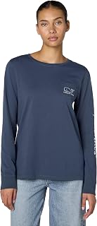 VINEYARD VINES Womens Long-Sleeve Vintage Whale Pocket Tee