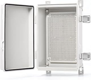 QILIPSU Outdoor Electrical Box 29 x 19 x 14 cm Waterproof IP67 ABS Plastic Weatherproof Box with Hinged Lid for Electrical Project Control