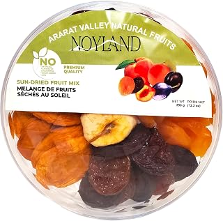 Noyland Dried Fruit Gourmet Gift Box, 350g – Healthy Snacks Variety Pack with Apricots, Peaches & Prunes | No Added Sugar Holiday Food Gift Basket for Family, Corporate & Birthdays