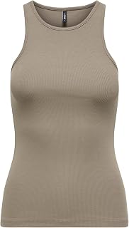 ONLY Women's Onlkenya Rib Tank Top JRS Noos Top (Pack of 1)