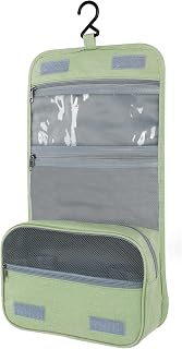 AiQInu Trousse de Toilette, Pliable Grande Trousse de Toilette Voyage pour Hommes et Femmes,Multifonction Imperméable Sac Cosmétique Organisateur de Voyage avec Crochets