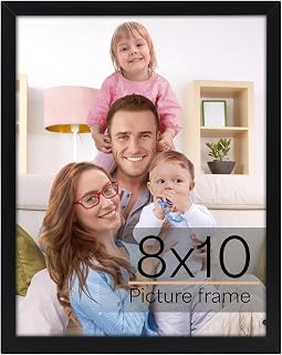 Giftgarden 8x10 Picture Frame Black, 8 by 10 Thin Photo Frame for Wall and Tabletop Display, Single