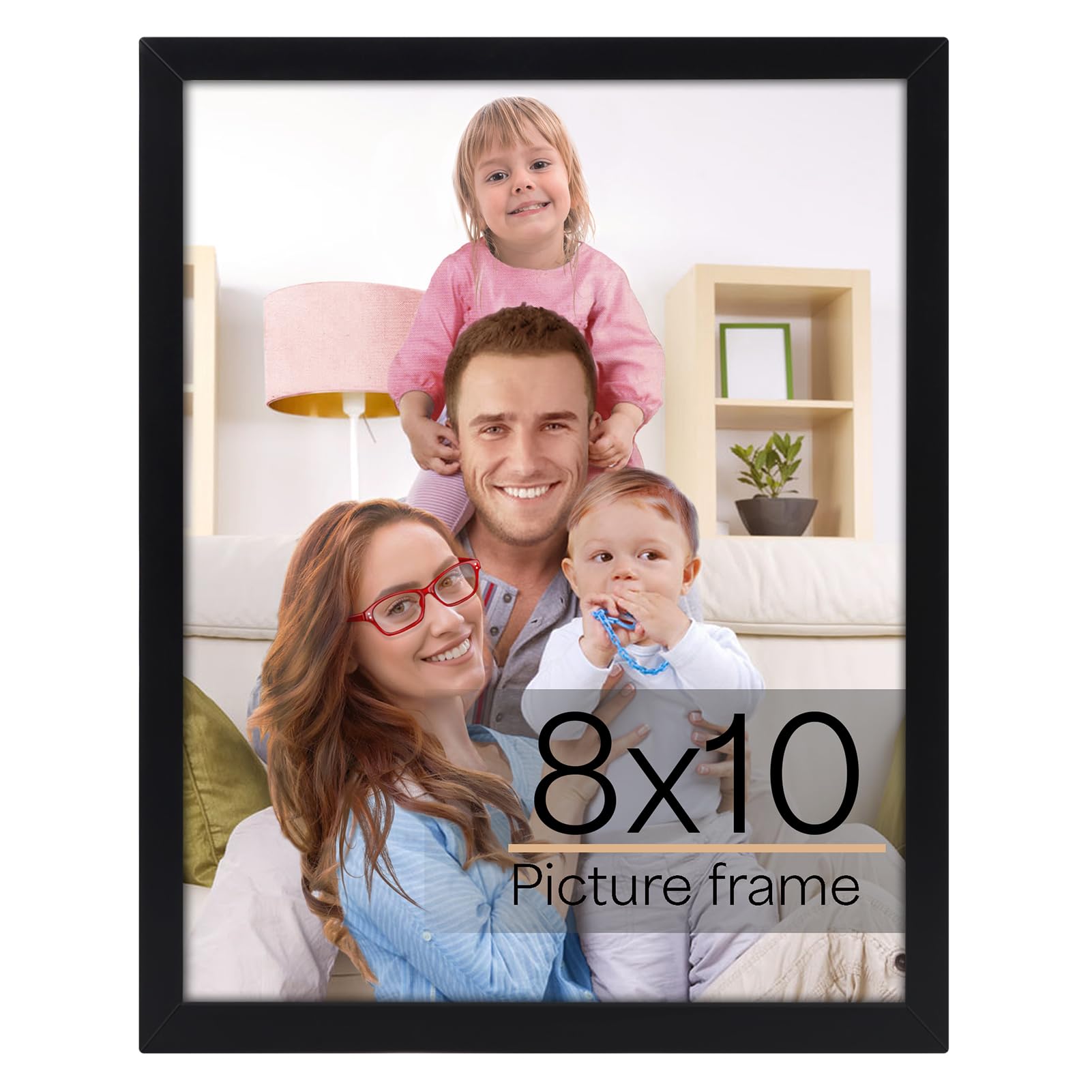 Giftgarden 8x10 Picture Frame Black, 8 by 10 Thin Photo Frame for Wall and Table