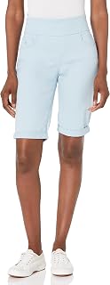 Gloria Vanderbilt Women's Amanda Pull On Bermuda Short, Pale Sky, 6 Regular