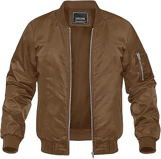 MAGNIVIT Men's Lightweight Bomber Jacket Windbreaker Casual Fall Spring Outdoor Coat