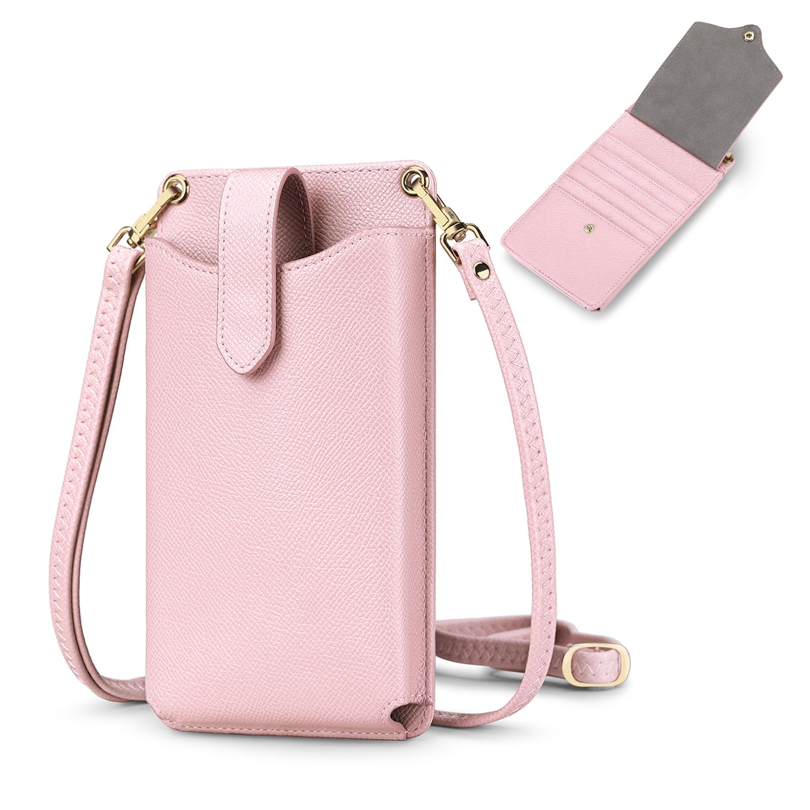 RONSIN Small Crossbody Cell Phone Purse for Women Vegan Leather Crossbody Phone 