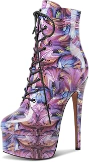 NobleOnly Women's High Heels Platform Ankle Boots 16cm Ankle Boots