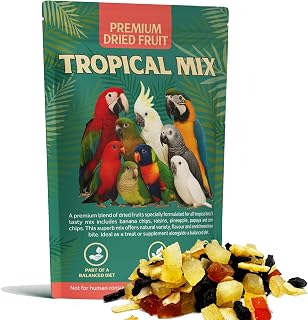 Premium Dried Fruit Cocktail Treat Snack For Birds Parrots In Air Tight Resealable Kraft Pouch Bag 210 Grams