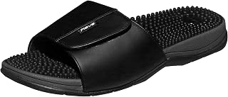 Revs - Ness - Men's Reflexology Sandals with Fastening, Black, 41 EU