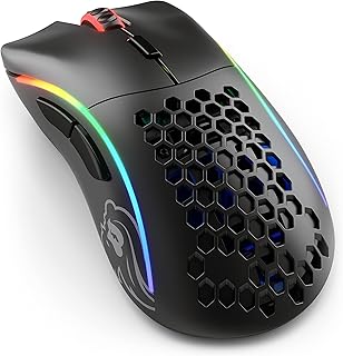 Glorious Gaming Model D Wireless Gaming Mouse - 69g Superlight, Lag Free 2.4Ghz Wireless, Up to 71 Hour Battery, RGB, BAMF Sensor, Ergonomic, 6 Buttons - Black