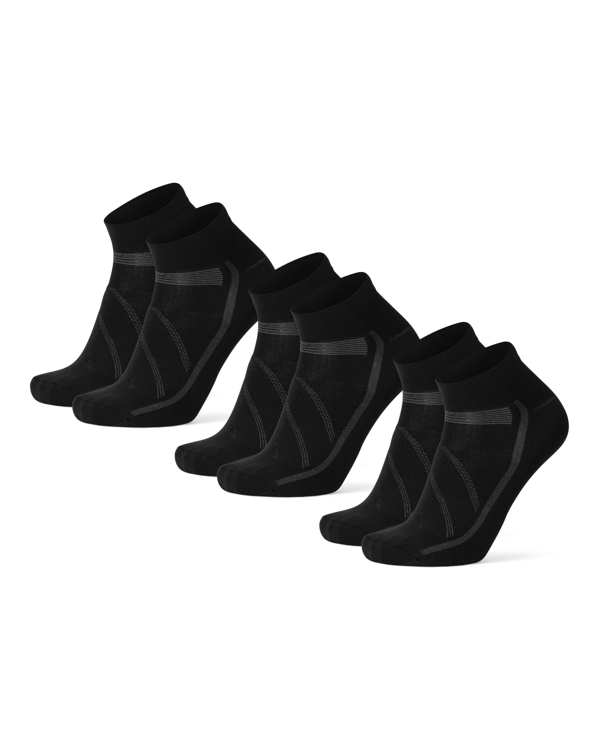 Danish Endurance Cycling Socks, Low Cut for Men & Women, 3 Pairs, Cycling Socks,