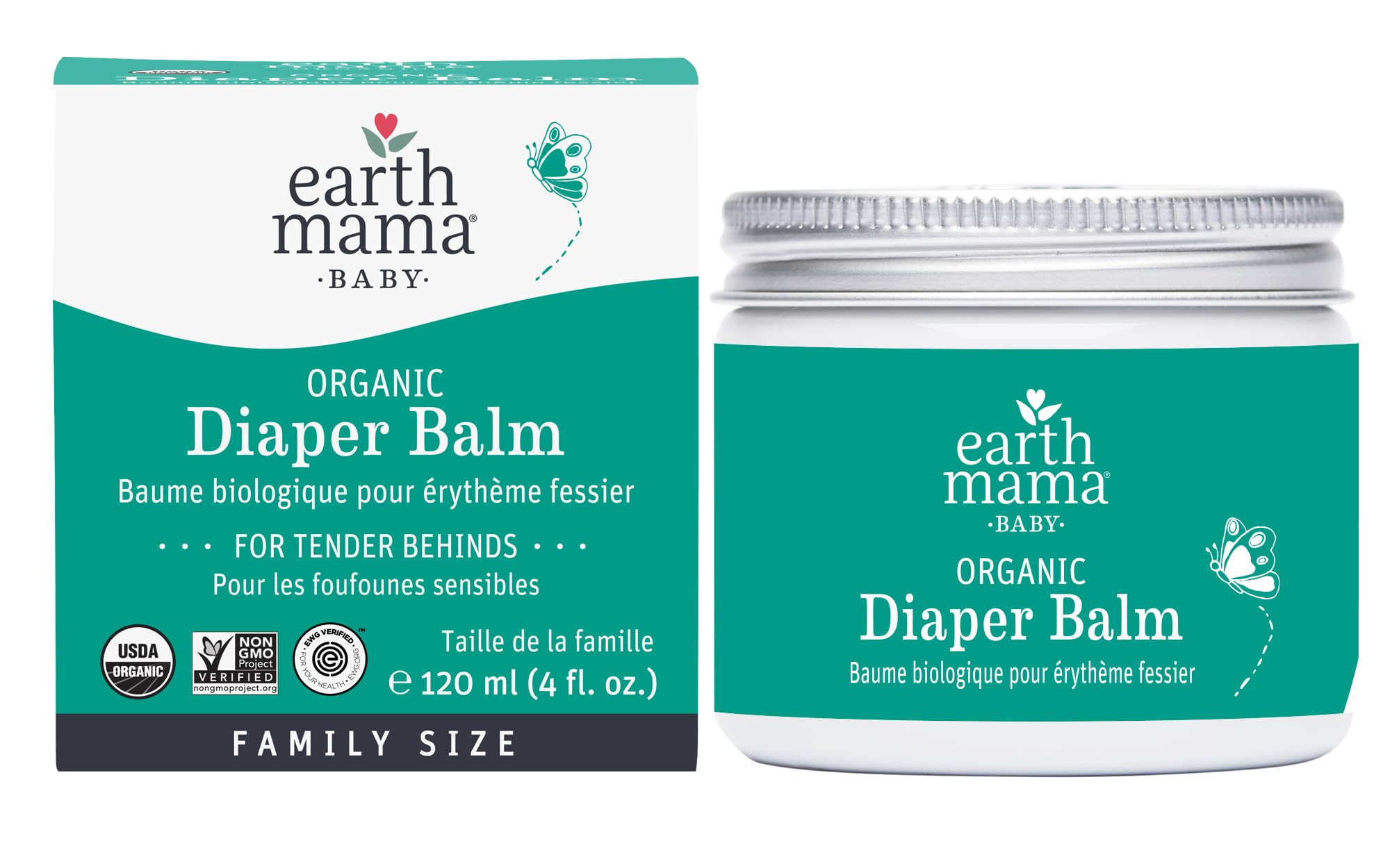 Earth Mama Organic Diaper Balm, Calendula Baby Diaper Rash Cream, 4 fl oz | Orga
