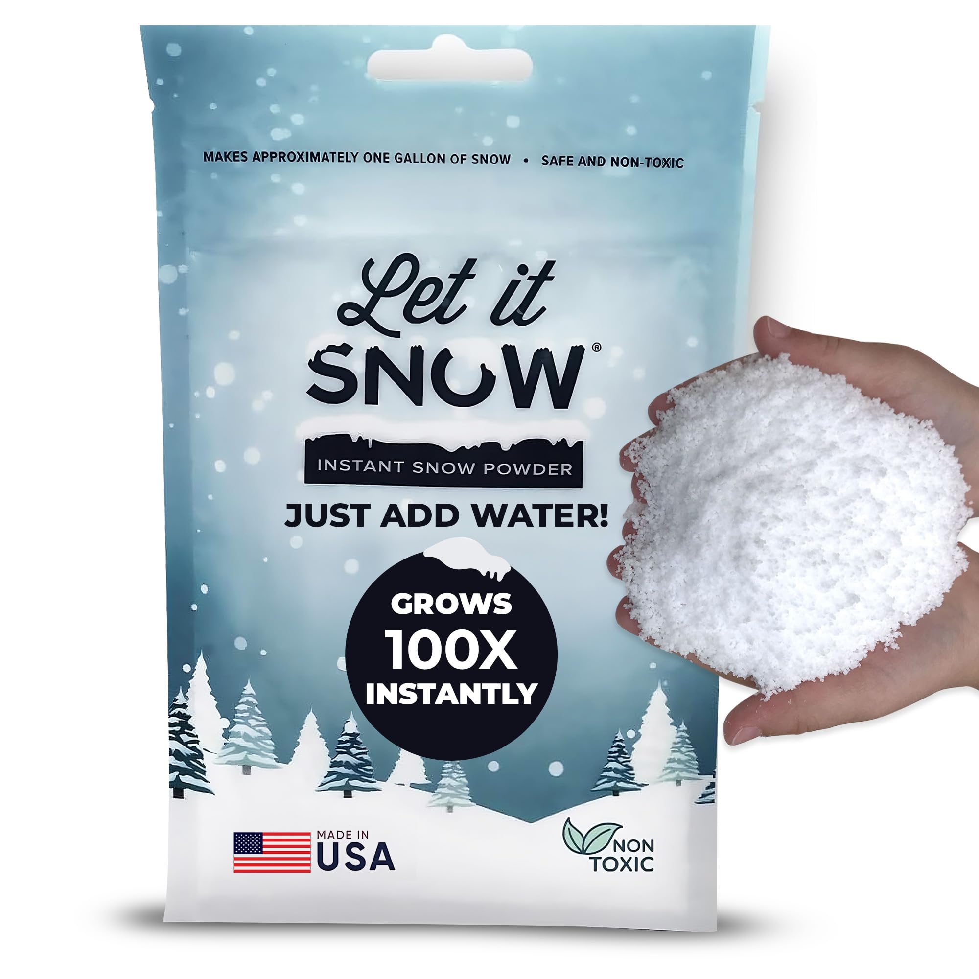Instant Fake Snow for Slime Made in USA Safe & Easy Artificial Snow Powder | Cre