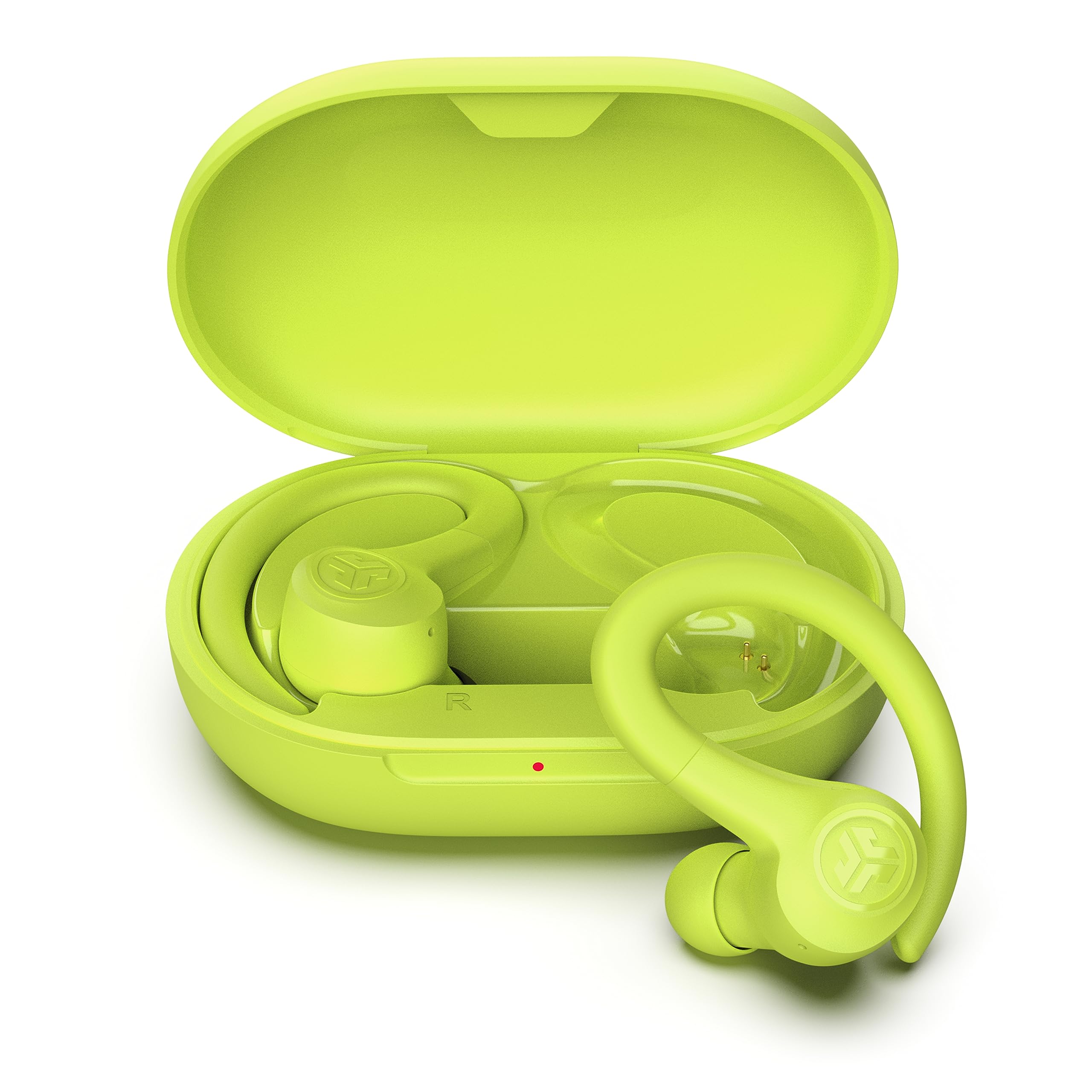 JLab Go Air Sport True Wireless Earbuds with earhook, IP55, 3 EQ Settings, Yello