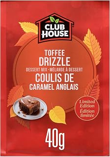 Club House Dessert Mix, Toffee Drizzle, 40 g | Thick Sauce, Sweet, Caramelized Buttery Taste, Drizzle Sauce, Toffee Cake, Toffee Pudding, No Artificial Colours or Flavours