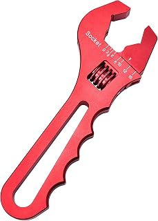EVIL ENERGY AN Hose Fitting Adjustable Wrench Spanner Lightweight Aluminum 3AN-16AN Red