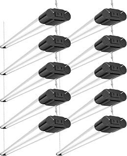BBOUNDER 10 Pack 4FT LED Shop Light, 6500K, 40W=250W, 4400LM, 4 Linkable | 48Inch Integrated Utility Fixture, Surface&Hanging Mount, Super Bright Shop Lights for Workshop Garage Basement, Black