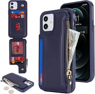 Cavor for iPhone 12/12 Pro Wallet Case with Card Holder, Blue