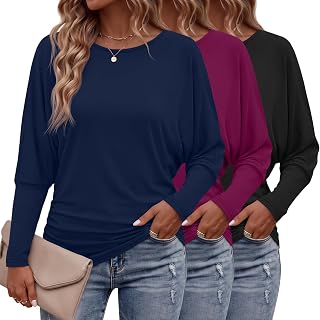 3 Pack Women's Dolman Sleeve Tops