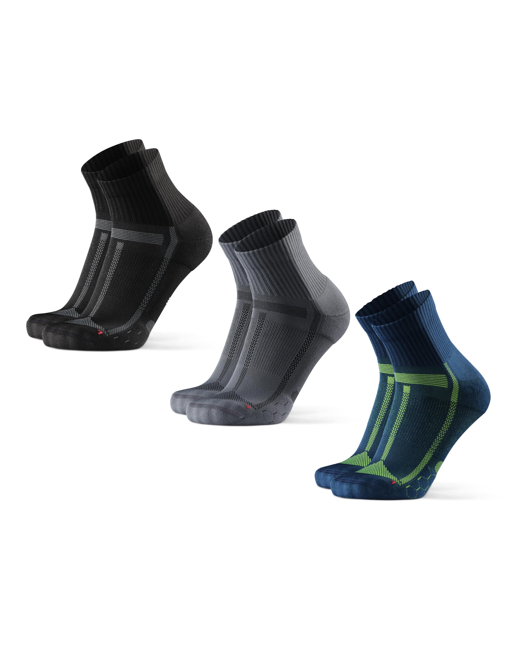 DANISH ENDURANCE Cushioned Running Socks, Quarter Length, 3 & 5-pack | Cushioned