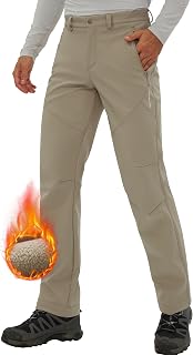 Pioneer Camp Men's Hiking Trousers, Lined Fleece Trousers, Trekking, Water-Repellent Winter Trousers, Outdoor Trousers with 3 Zip Pockets