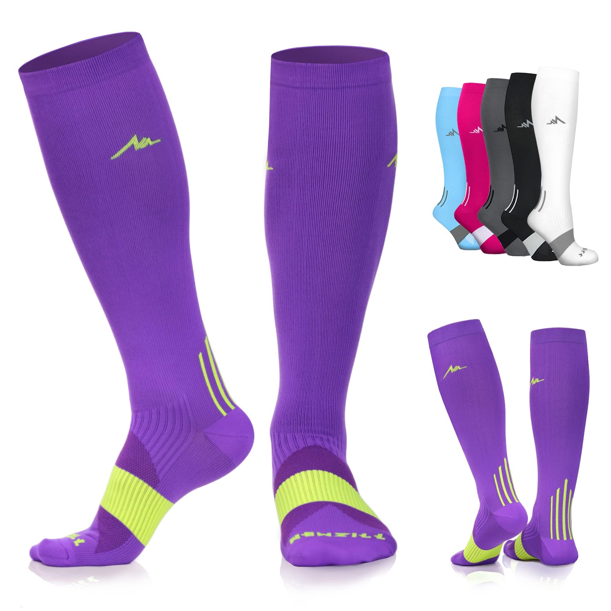 NEWZILL Compression Socks for Men and Women, 1 Pair Compression Socks 20-30 mmHg