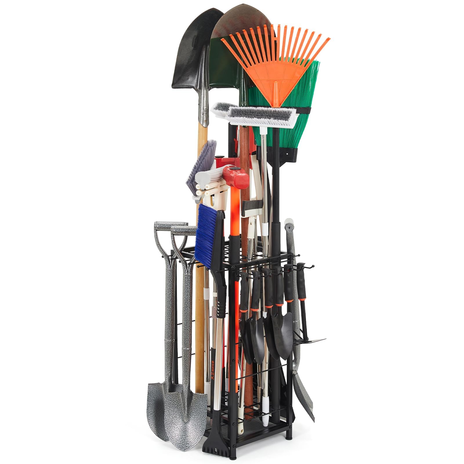 Garden Tool Organizer Holds 50 Long-Handled Tools/Rakes/Brooms/Shovles for Garag