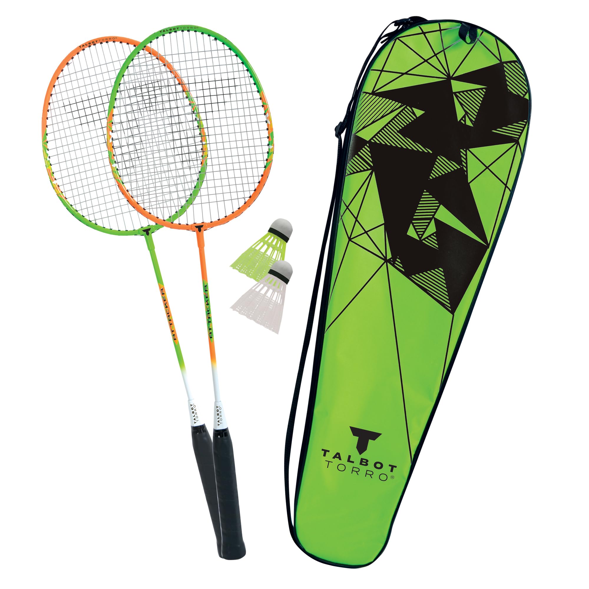 Talbot Torro Badminton Kit 2 Attackers 2 Rackets and 2 Shuttlecocks in A Quality