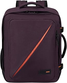 American Tourister Take2Cabin - EasyJet Cabin Bag 36 x 20 x 45 cm, 38 L, 0.70 kg, Hand Luggage, Airplane Backpack M Underseat, Purple (Dark Plum)